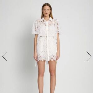 NWT 7 for all mankind STAR LACE BUTTON UP TUNIC